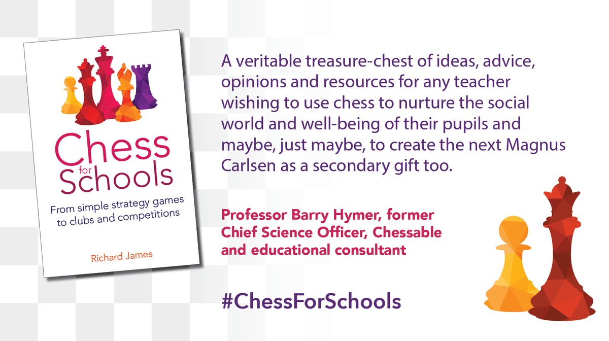 CrownHousePub's tweet image. Looking to use #chess in the classroom or start a chess club in your school? Find out more about a handy new book #ChessForSchools here: crownhouse.co.uk/chess-for-scho…. 

Thank you Barry Hymer for this wonderful endorsement 🔽

@chesstutor