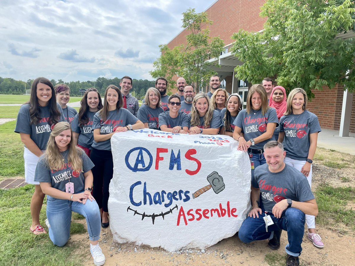 Our <a href="/AFMSChargers/">Apex Friendship Middle School</a> 8th grade team is the best around and is excited to get this school year started! We can’t wait to see everyone on Monday! #8thGradeSquad #LetsDoThis