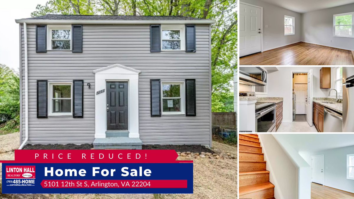 LintonHall's tweet photo. Price reduced! Own this home now for ONLY $555,000! 
 
This fantastic, move-in-ready Arlington, VA, home is ready for you to call home.  🏡

#ArlingtonVAHomesForSale #HomesForSaleInArlingtonVA #DreamHomeInArlingtonVA  #ArlingtonVAHomes https://t.co/ucFEG0Jyp4