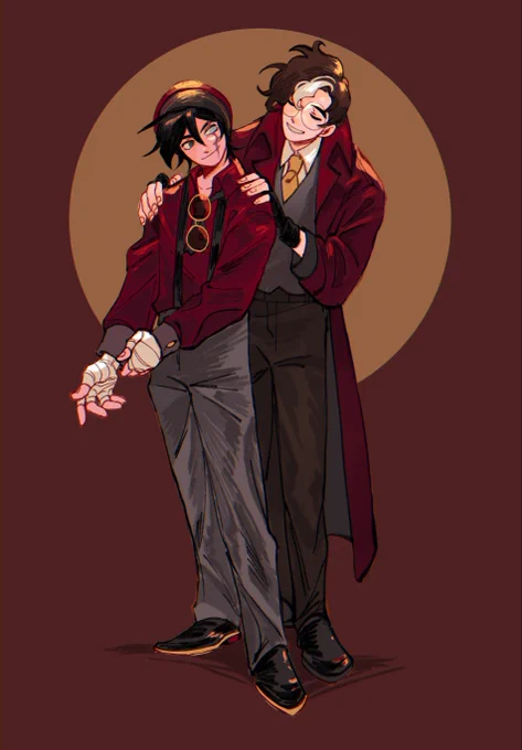 burgundy + b/w[ #dsmpfanart #tntduofanart #quackityfanart #wilbursootfanart ] 