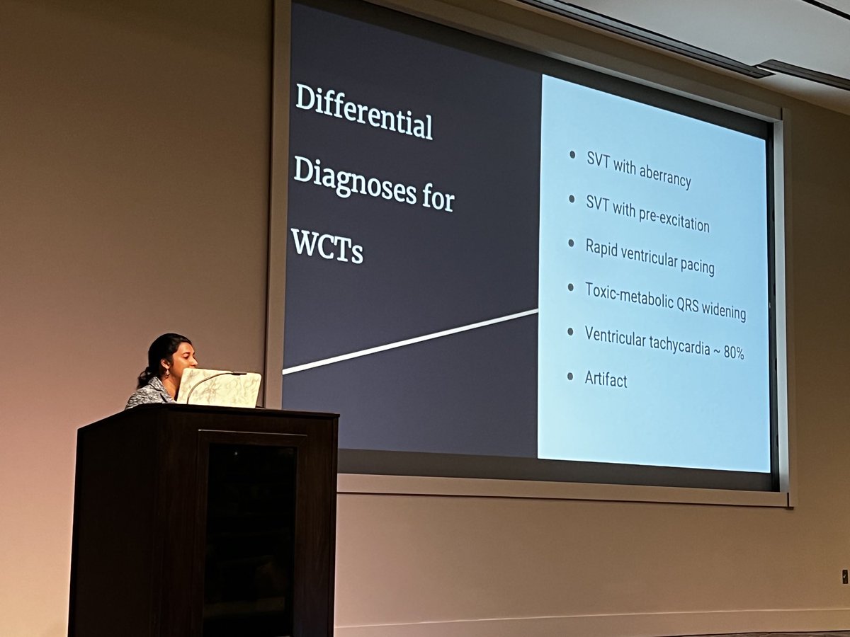 SummitCritCare's tweet photo. Kicking off #SECCS22 day 2 with bite-sized teaching #BSTmode of 7 speakers each with 7 minutes competing for the best talk judged by our audience and led by @najarro
First topic: wide complex tachycardia! https://t.co/qwUgfb09hK