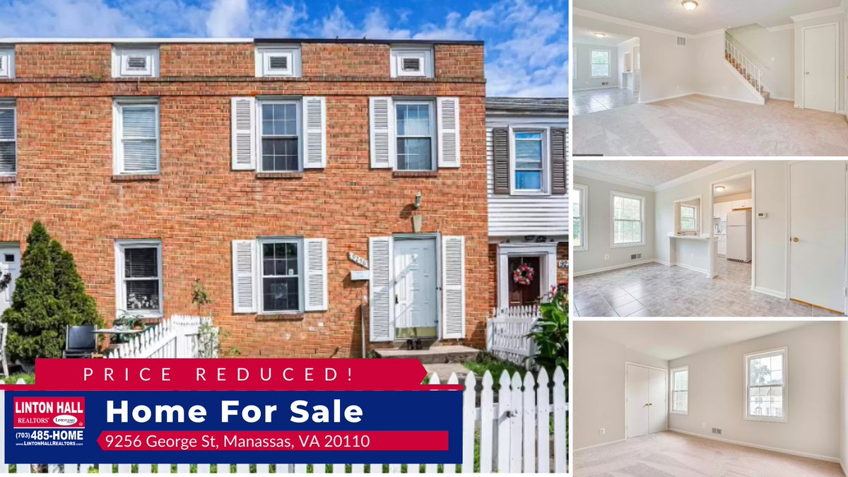 LintonHall's tweet photo. Own this home for ONLY $315,000!

Don’t miss this rare 3-level move to a ready townhouse in Manassas, VA!

Schedule a private showing of this home by contacting Ashley Leigh of Linton Hall Realtors at 703-485-4663 today! 📞

#ManassasVAHomesForSale #HomesForSaleInManassasVA https://t.co/IK3nIgiXLJ