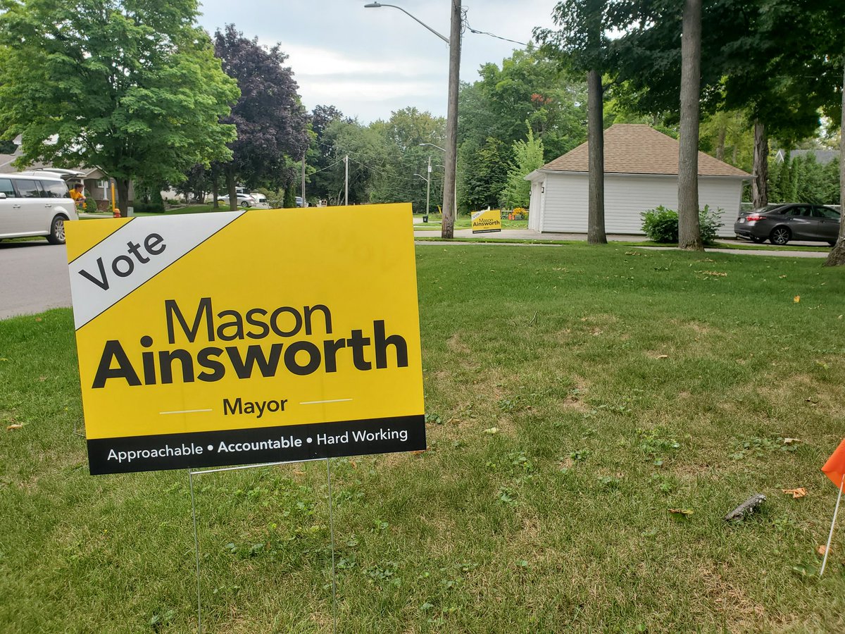 Mason_Ainsworth's tweet photo. Incredible support and momentum on the campaign trail. We have put up over 200 lawn signs across the City of #Orillia in the last 24hrs. I am humbled by your support, let's keep the momentum going! Let us know where you want your sign and if you want to join our Team
#Mason4Mayor https://t.co/JP3B7c6vgH