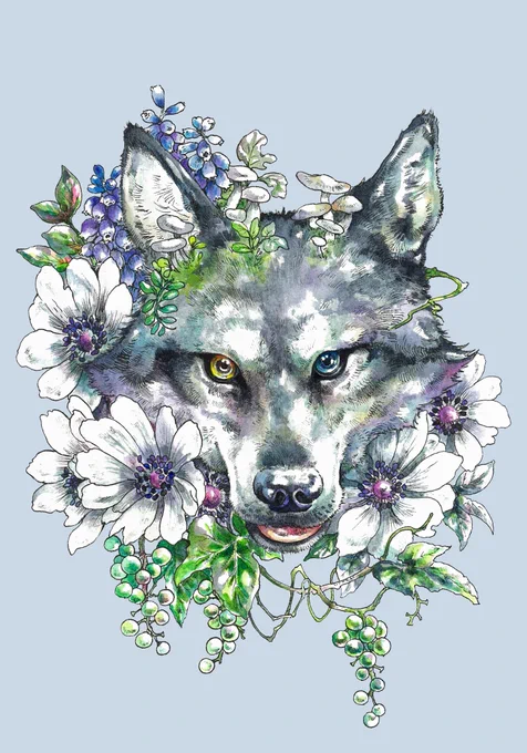 #世界犬の日犬描かないんだよなぁ犬科は描くんだけど 