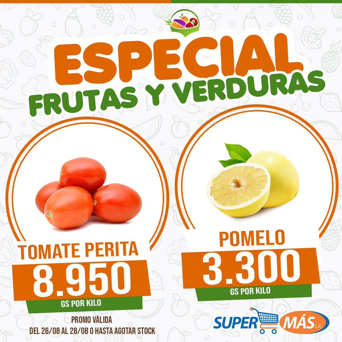 supermas_py's tweet photo. 🍎🍌OFERTA ESPECIAL DE FRUTAS Y VERDURAS🍊🍐
Aprovecha estas ofertas y llena tu carrito 🛒
‼TE ESPERAMOS, abrimos hasta las 20:00 hs‼
.
.
#SuperMas #SuperMasPy #tedamaspormenos #frutasyverduras #ofertasdefrutas #ofertasdeverduras https://t.co/DUUavnTK5m