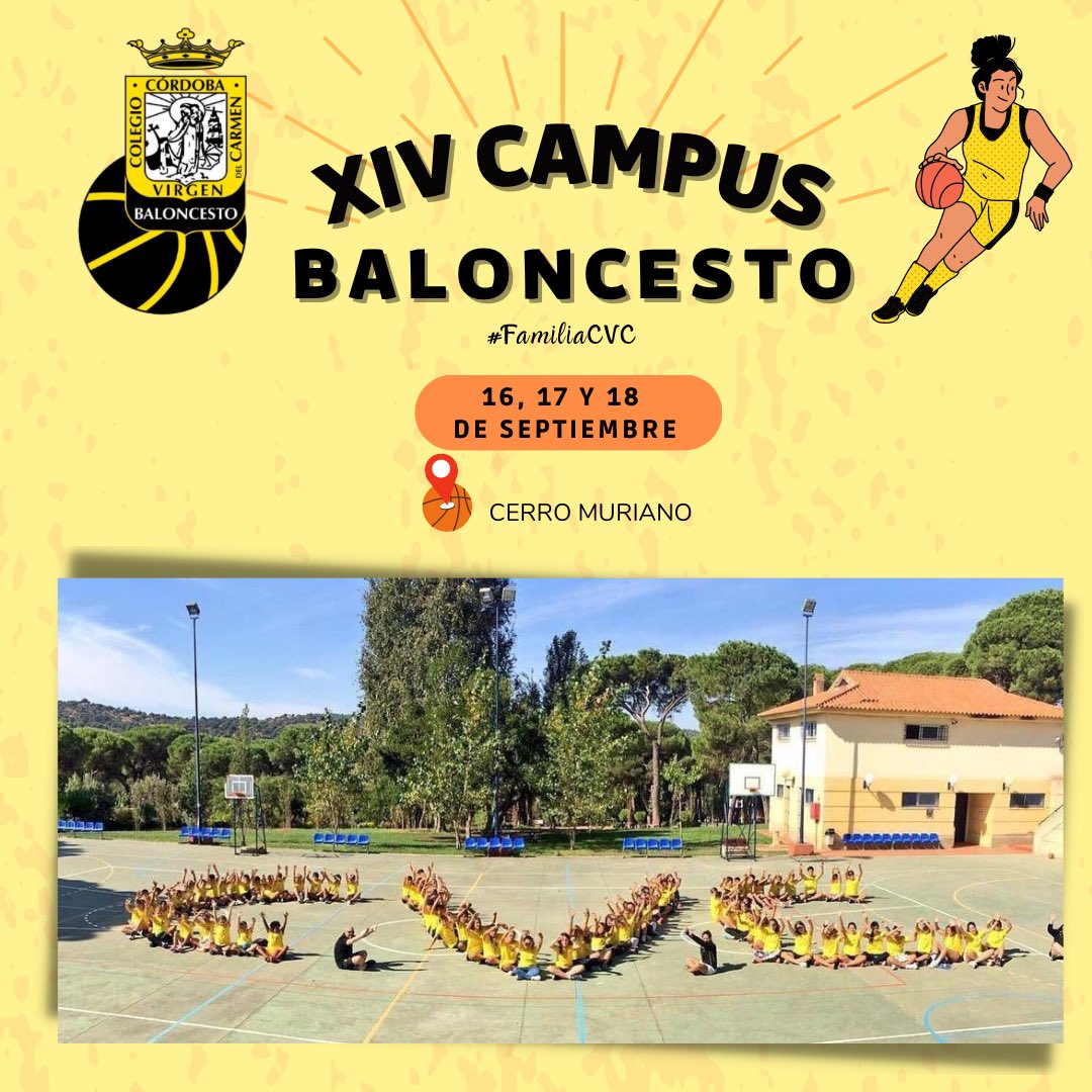 CVCarmenbasket's tweet photo. DESPUÉS DE 2 AÑOS… 🥁🥁🥁
VOLVEMOS CON NUESTRO CAMPUS 🖤💛 
Mucho baloncesto y diversión 🏀🏀
CON ACTIVIDADES NUEVAS‼️
Pronto las iremos desvelando…  
ESTAD ATENTOS 👀

Te lo vas a perder❓

#XIVCampusCVC #FamiliaCVC https://t.co/QIJbrWonnK