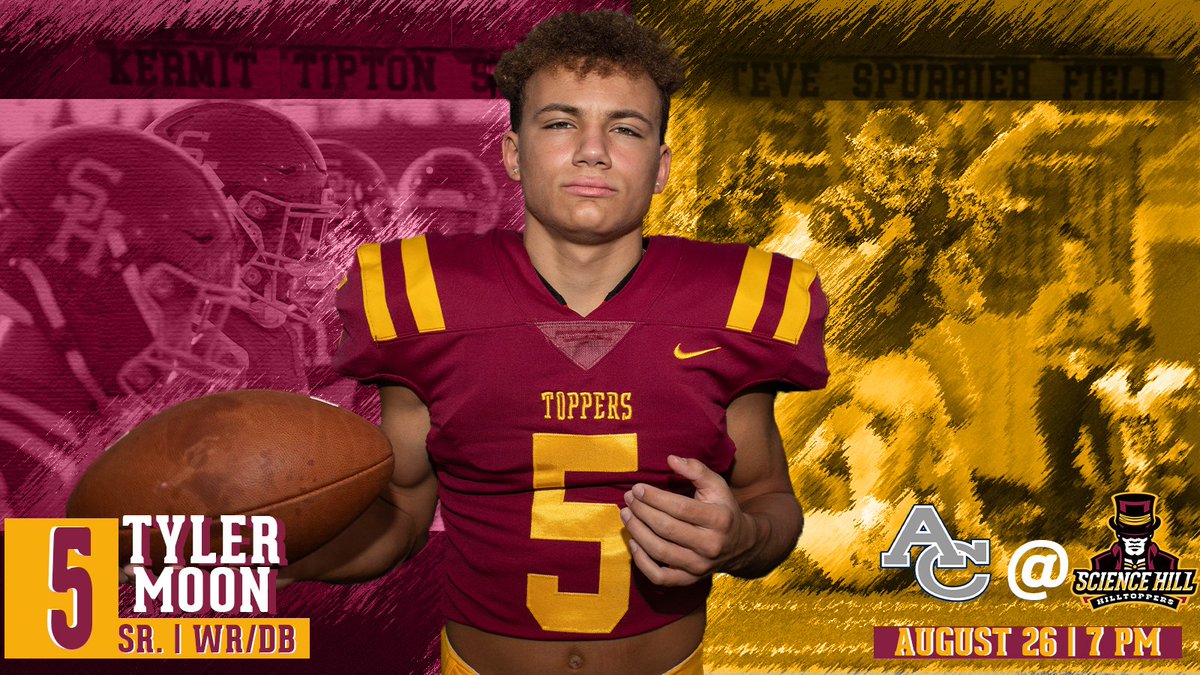 SHToppersATH's tweet photo. It's GAMEDAY for Science Hill as the 'Toppers host Anderson County for the first home contest of the season. Go Toppers! 

🎟 - https://t.co/nI4nABf2Ya    

Tickets will also be available at the gate. $8 cash only.

⏰ - 7 PM

📍 - Kermit Tipton Stadium | Steve Spurrier Field https://t.co/G6xCrPRcEf