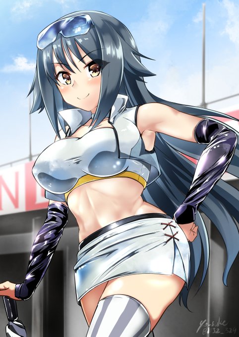 Skeb1件納品しました(^o^)
クライアントさんのウチの子イラスト
レースクイーンのバイトをしているところになります
ご依頼ありがとうございました(∩'∀`)∩
 https://t.co/CACxhJj9vU #Skeb #Commission @skeb_jpより 