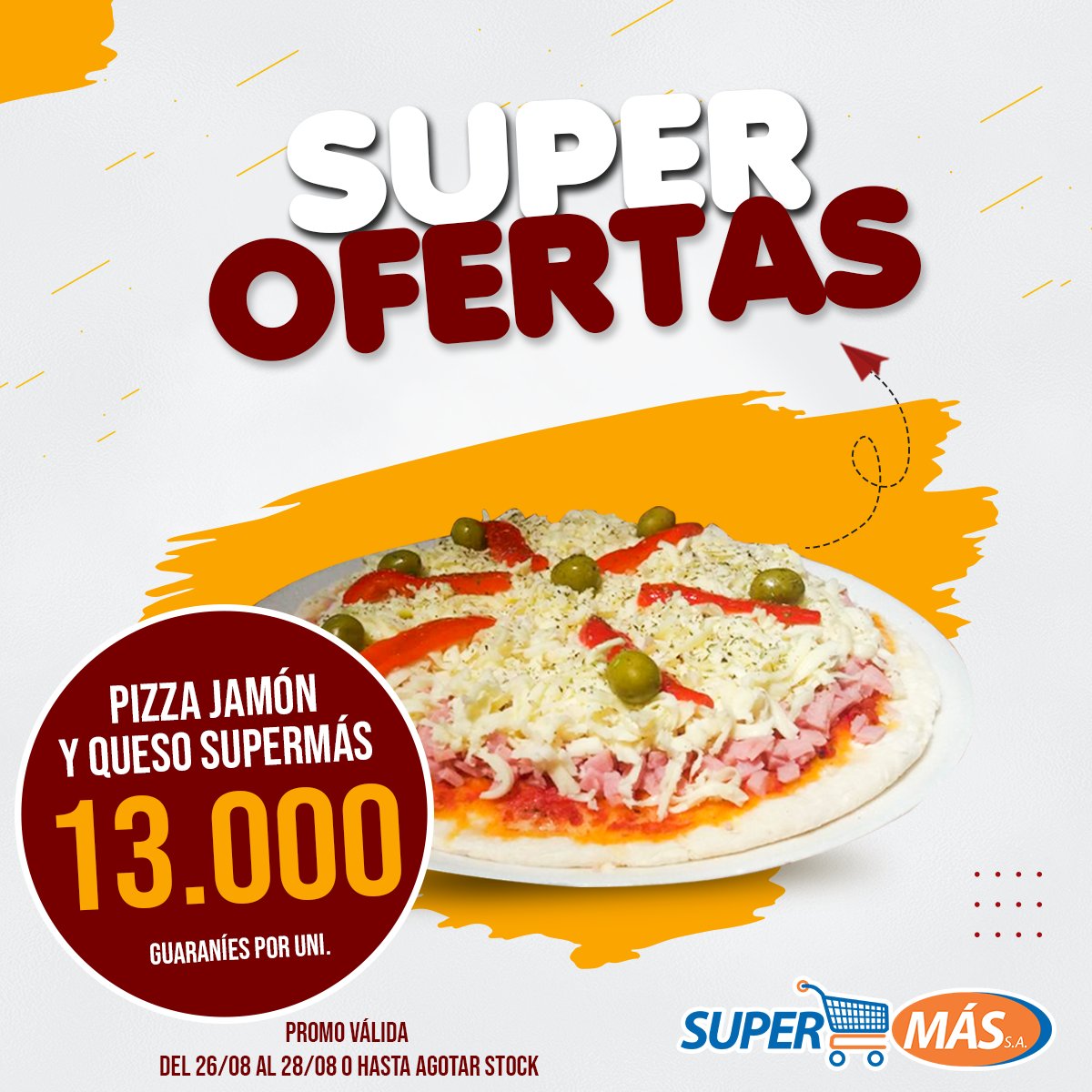 supermas_py's tweet photo. 🥳🥳Super oferta de fin de semana🥳🥳
▪▪▪▪TE ESPERAMOS▪▪▪▪
Oferta válida desde el viernes 26/08
Estamos al lado mismo del Mercado de Abasto de Asunción y abrimos hasta las 20 horas 😉
.
.
#SuperMas #SuperMasPy #TeDaMasPorMenos #OfertasDeVerdad #Descuenton #másofertas https://t.co/vrdutphAfc