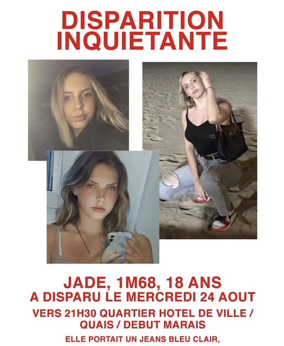 PARTAGEZ UN MAX svp la police n’intervient pas avant 48h pourtant ces heures là sont les plus importantes 

Je compte sur vous twitter 🤞🏼

Contactez <a href="/KarinGelain/">Karin gelain</a> si vous avez la moindre info c’est sa maman