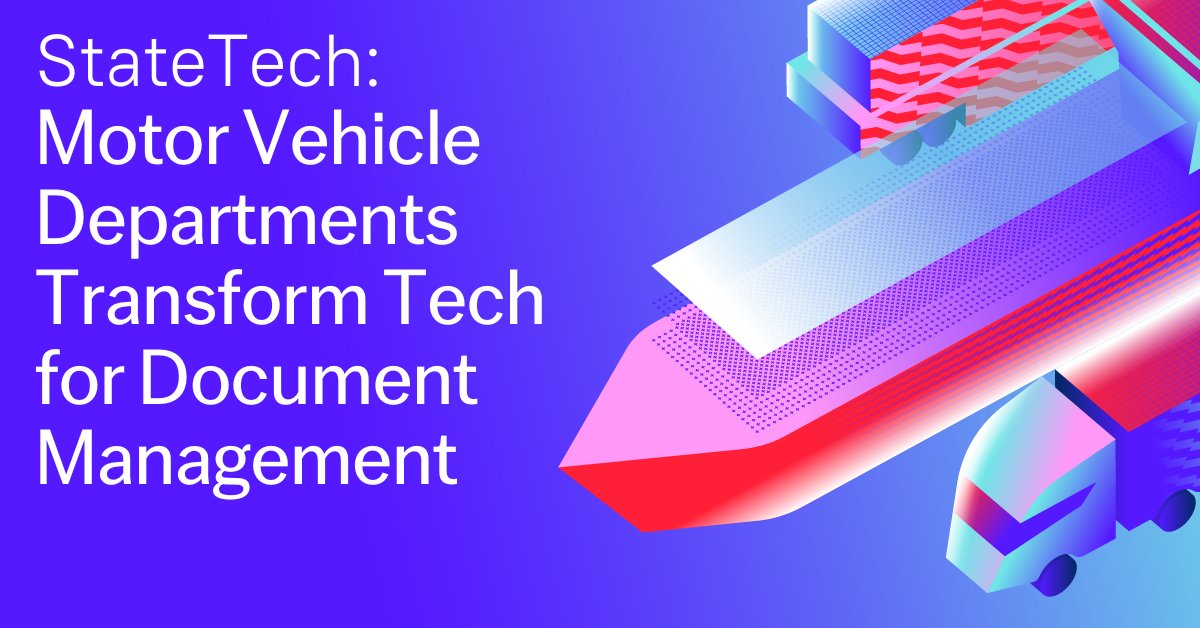 ABBYY_Software's tweet image. To process 180 million #documents a year, the California Department of Motor Vehicles (DMV) now uses ABBYY’s #intelligentdocumentmanagement solution to automate this task, strongly reducing customer wait times. Read the article in StateTech Magazine: bit.ly/3cryg6Q
#idp