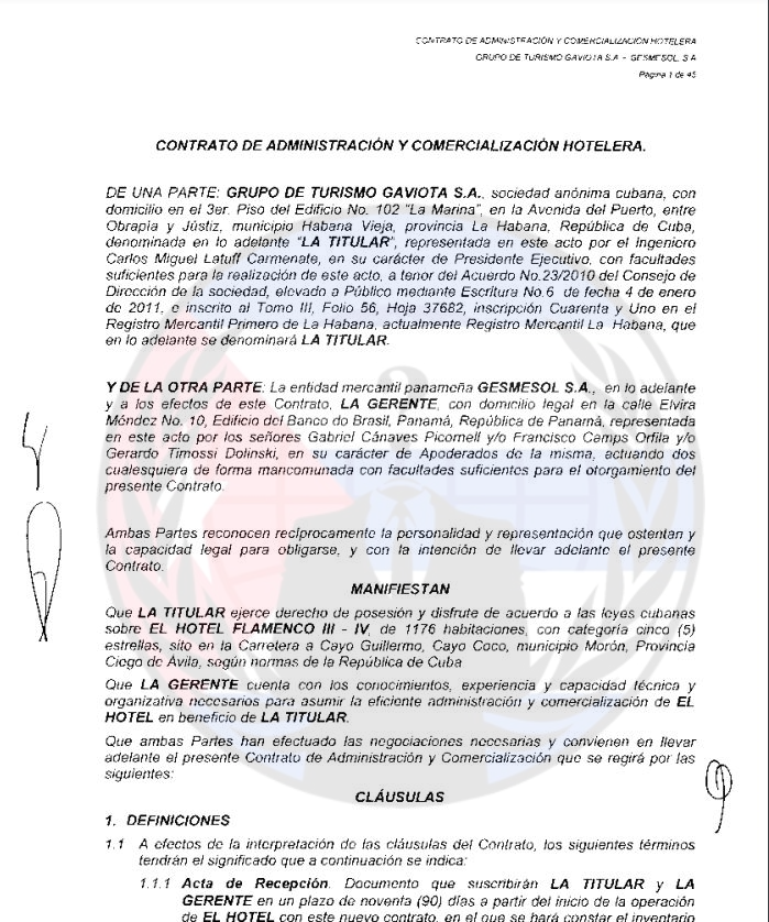 LARESISTENCIAC2's tweet photo. Comenzamos, publicaremos todos los contratos de la venta de los Hoteles Cubanos, principalmente a GESMESOL S.A. estan vendiendo todo porue no pueden administrar nada. FUEGOOO #SOSCUBA #CUBA #CIBERCUBA. https://t.co/Phk6InHzXP