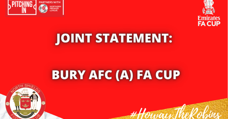 NorthShieldsFC's tweet photo. 📺 JOINT STATEMENT: It has been confirmed that our @EmiratesFACup First Round qualifying game vs @OfficialBuryAFC has been chosen to be live-streamed across BBC Sport's digital platforms. 

#PrideOfNorthTyneside | #HowayTheRobins