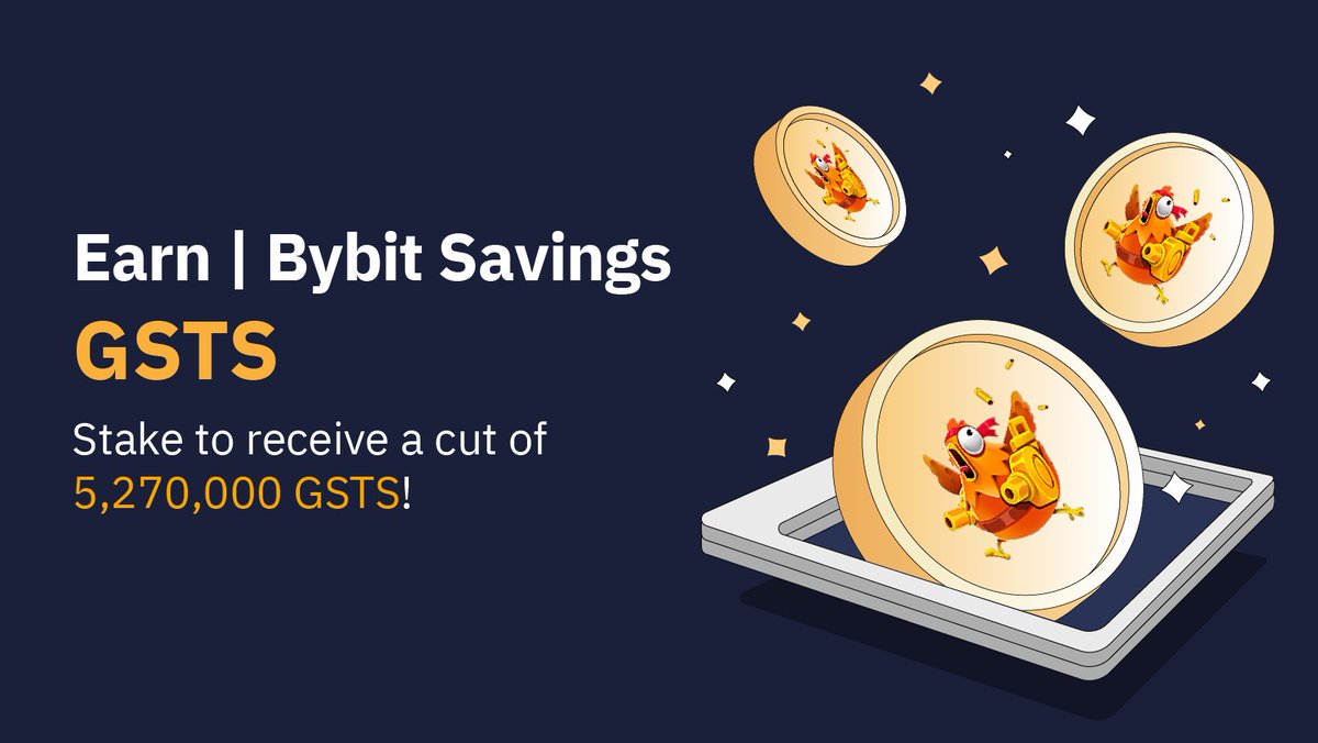 Event 4: Stake &amp; Earn on Bybit Savings - <a href="/Bybit_Official/">Bybit</a>

💰Stake $GSTS on Bybit Earn for up to 30% APY &amp; with prize pool of 5,270,000 $GSTS

▶️8% APY 180 days Flexible Savings
▶️20% APY 30 days Fixed Savings
▶️30% APY 90 days Fixed Savings

👉Stake now: go.bybit.com/e/Wb9x4yE2Nsb
