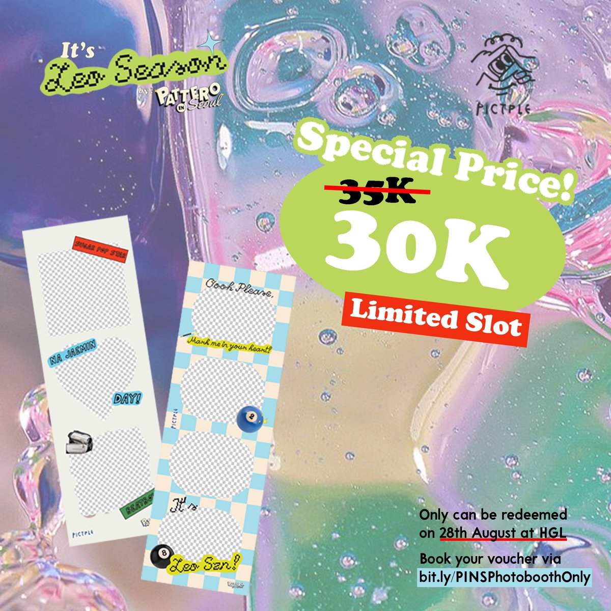 LIMITED OFFER! 

Special photobooth price are now available ONLY for pre-book via our form

🔗: bit.ly/PINSPhotobooth… 

Please note that e-voucher sent to your email is only can be redeemed at HGL's photobooth on 28 August 2022. 

Book yours while it lasts!✨
#MARK #JAEMIN