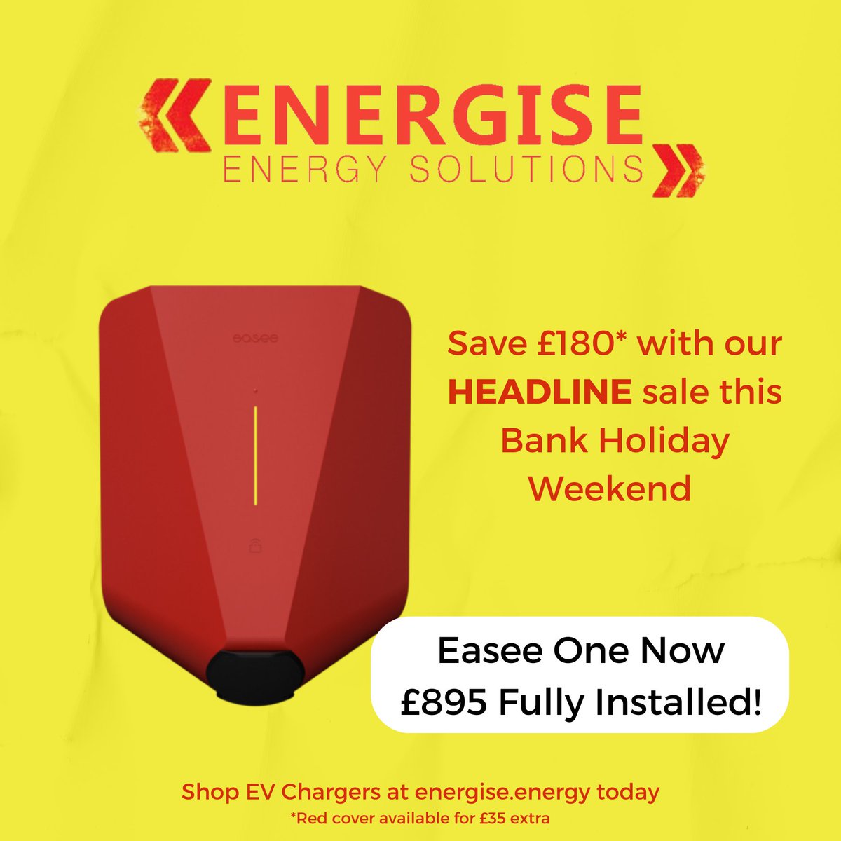 energiseenergy's tweet photo. ๐คฉAugust Bank Holiday Sale On Easee One๐คฉ
โก Get from Reading to Leeds on a single charge with our Easee One sale this weekend!
๐ Shop Easee Chargers Today - https://t.co/yRn62JrnqX
#Easee #EVCharging #HomeEVCharger #Sale #BankHolidaySale #HomeEV #ElectricVehicle https://t.co/zriYH1N3Hz