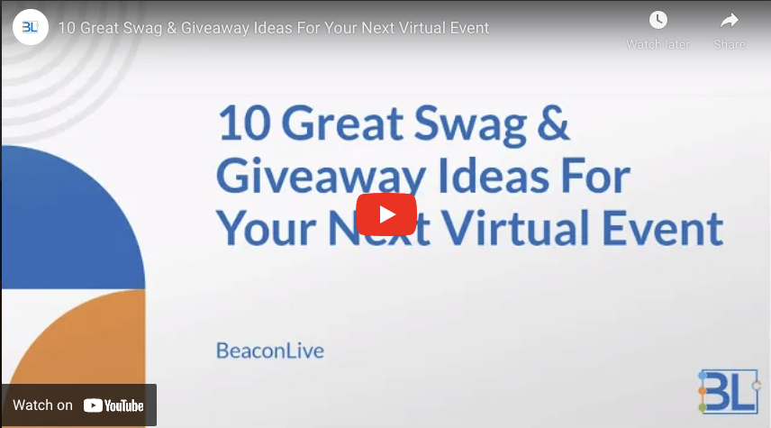 BeaconLive's tweet image. Video Feature Friday!
In this video, you will find a breakdown of highlights from our popular blog article 10 Great Swag &amp;amp; Giveaway Ideas For Your Next Virtual Event.

Watch the video here: hubs.la/Q01kXDFR0
#VirtualSwag #VirtualGiveaways #VideoFeatureFriday #BeaconLive