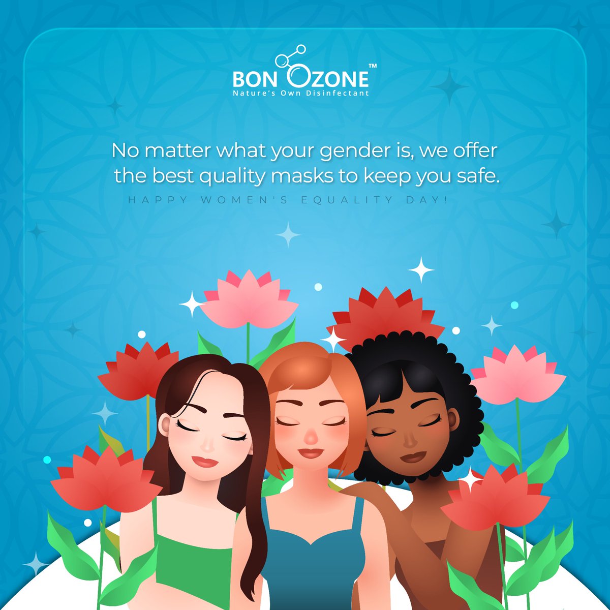 BonOzoneOffl's tweet photo. Women have faced injustices through the ages, but now the tides are changing. BonOzone wishes all the women a happy women's equality day. The future is even brighter for women's rights. 

#WomensEquality #WomensEqualityDay #BonOzone #NaturesOwnDisinfectant #Masks #FaceMasks https://t.co/cAMQZssnyA