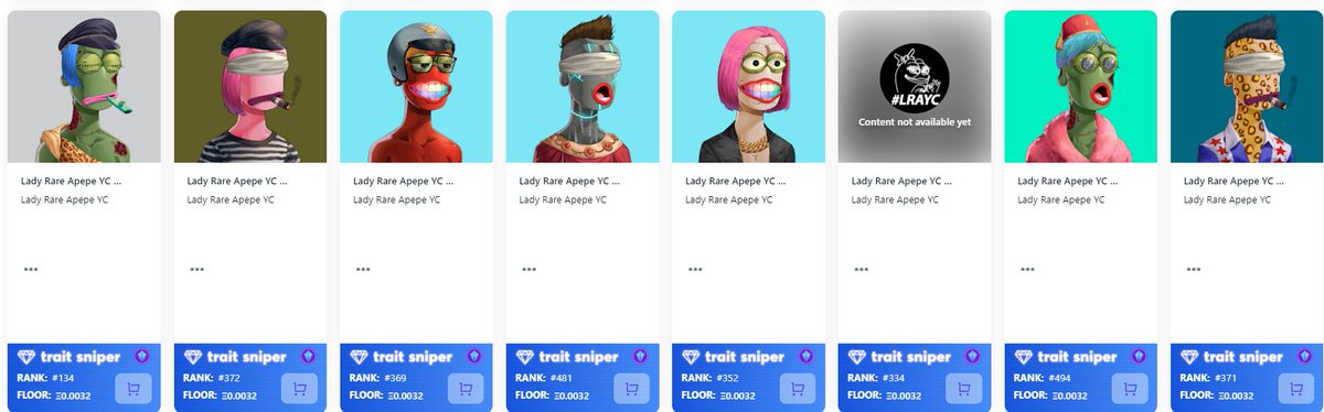 LayerNexus's tweet image. I'm a huge fan of RAYC so when I have seen this I really wanted to have some @LadyRareApepe woman's to my portfolio!