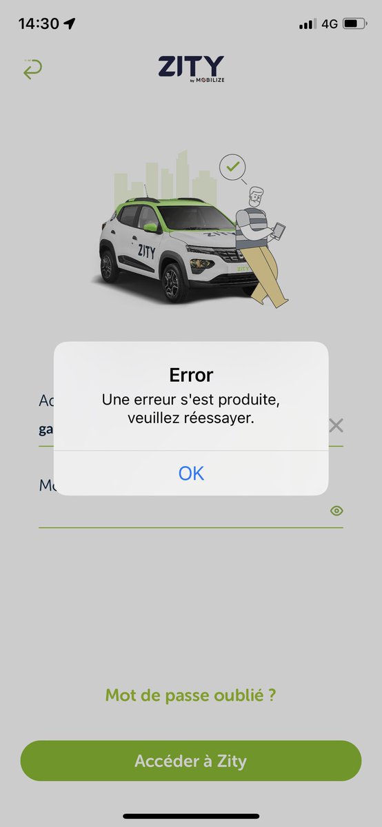L’incapacité chronique de @zity_fr à faire marcher correctement son appli est assez bluffante ! Tu rends une loc, une heure après l’app c’est déconnectée et ne veux plus marcher ! Sans déc !
