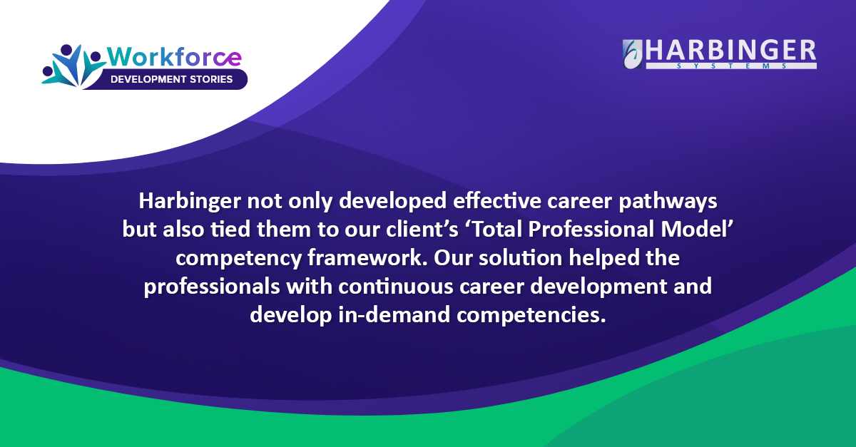 Harbinger_Grp's tweet photo. Check out this interesting Workforce Development Story to learn how we built career pathways to help professionals develop in-demand competencies &amp; advance their careers.

Connect with us at hsinfo@harbingergroup.com to learn more about our solution or consult our EdTech expert. https://t.co/0mGAS1yQXV