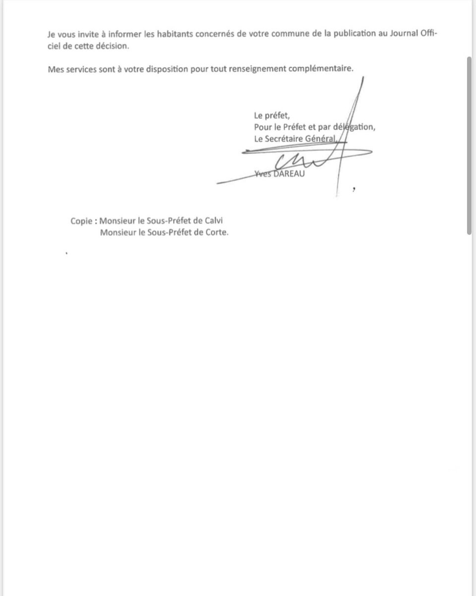 [ communiqué Municipalité de Vescovato]
👉voici l’arrêté officiel de reconnaissance de décision de l’état de catastrophe naturelle de la commune de Vescovato par le Préfet de la Haute-Corse 
<a href="/Prefet2B/">Préfet Haute-Corse</a> <a href="/Vescovato20215/">Vescovato</a>