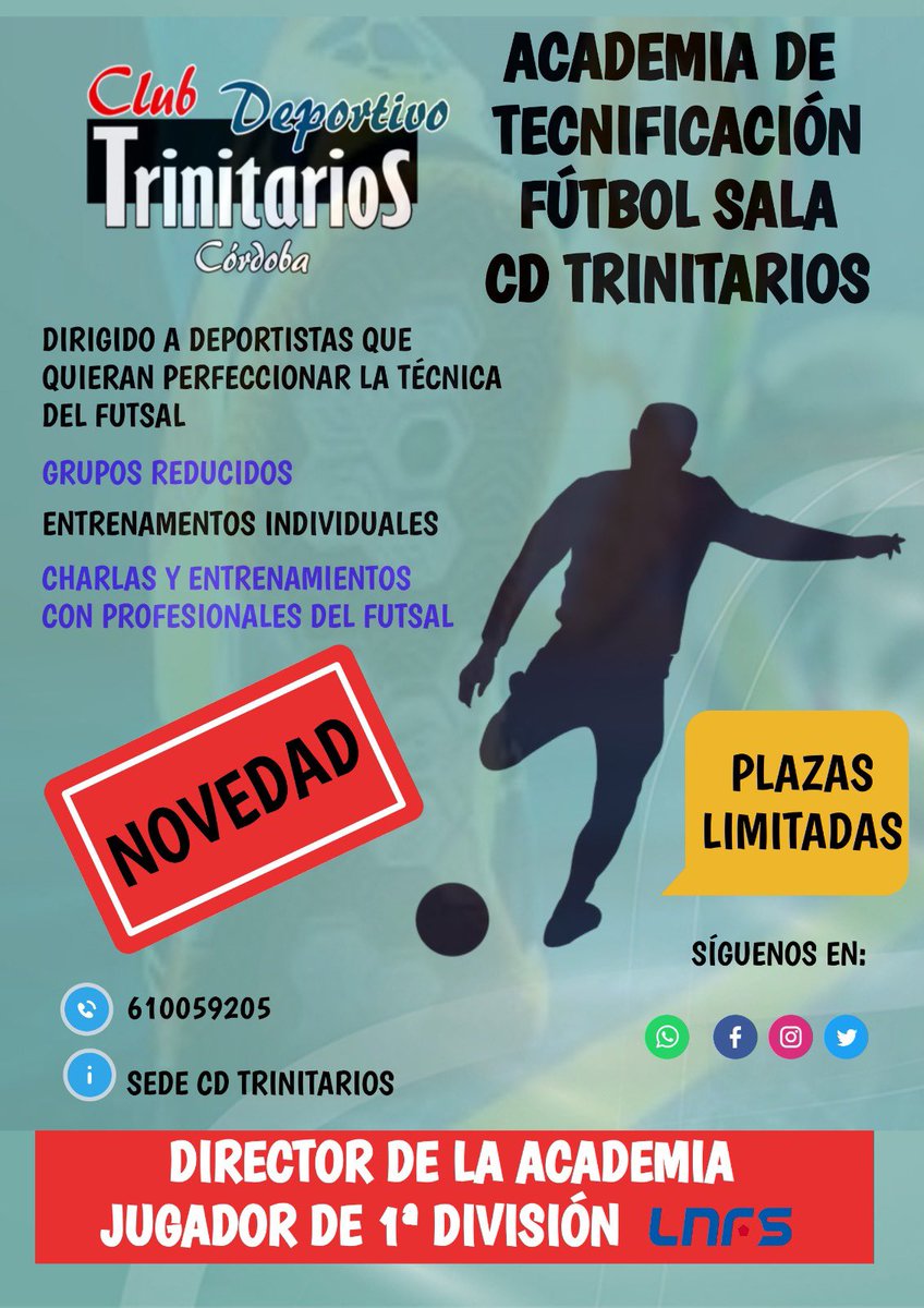 BUENAS A TOD@S, PREPARAMOS LA NUEVA TEMPORADA 22/23. NUEVO MODELO, NUEVAS ILUSIONES. 
ESTE AÑO VENIMOS CARGADO DE NOVEDADES.✅✅ 
Cualquier consulta por MD o número de contacto.
<a href="/cdtrinitarios/">CD Trinitarios</a> 
<a href="/trinitariosCO/">Colegio Stma. Trinidad Trinitarios Córdoba</a>