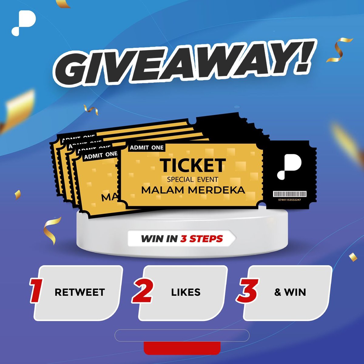 pentas_io's tweet photo. Giveaway 5x Tickets for Malam Merdeka, 
at Avente Sky Deck Hotel this 31 August.

Just RT &amp; LIKE this tweet

We will choose the winners tomorrow⚡️ https://t.co/ixUzCfEXoh