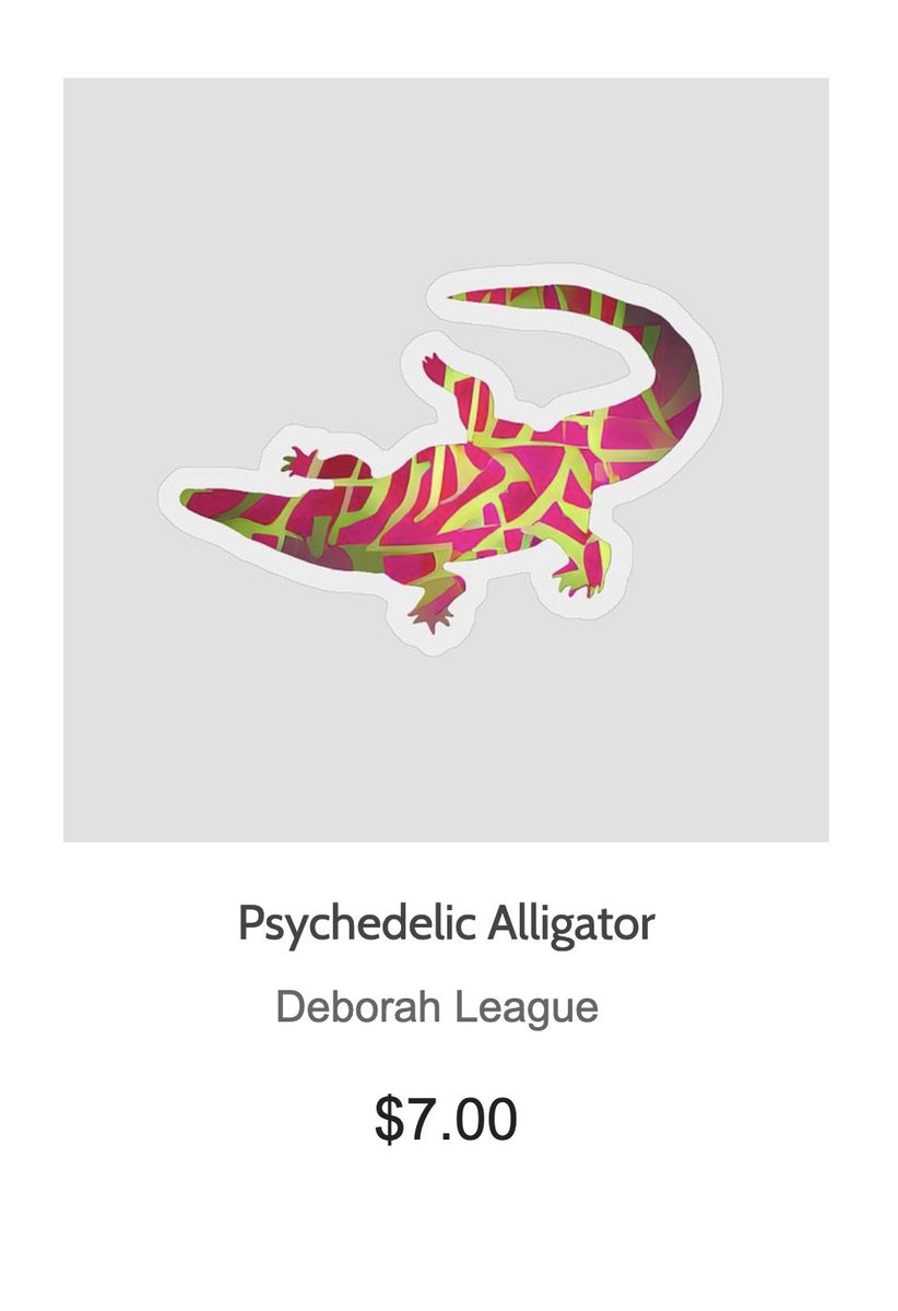 DAILY STICKER!!!  AVAILABLE HERE - deborah-league.pixels.com/featured/psych…
#sticker #Stickers #stickerlove #dailysticker #stickershop #alligatorsticker #animalart #alligatorart  #art #collectible  #BuyIntoArt #cutout #FallForArt