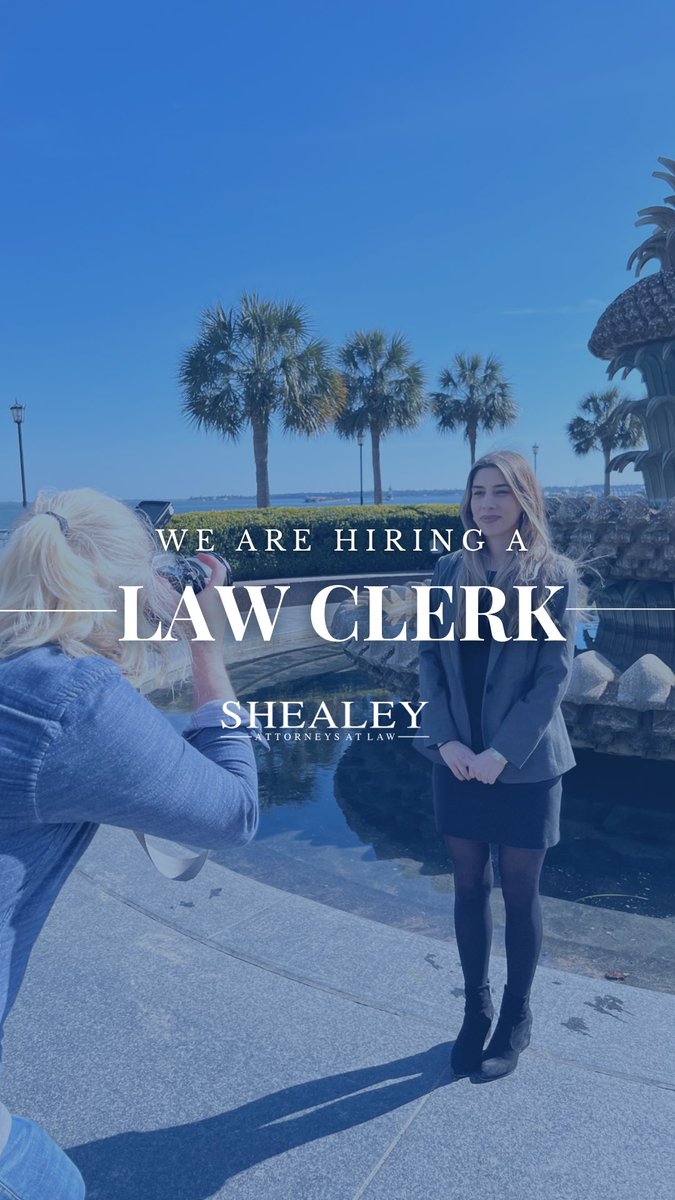 ShealeyLawFirm's tweet photo. We are hiring!
#chs #chstoday #charleston #charlestonsc #lowcountry #holycity #explorecharleston #sc #southcarolina #law #lawschool #lawyer #lawyers #attorney #criminaljustice #criminallaw #criminaldefense #socialjustice #justice #colatoday #colatown #lawyerlife https://t.co/zvTtaaF5F0