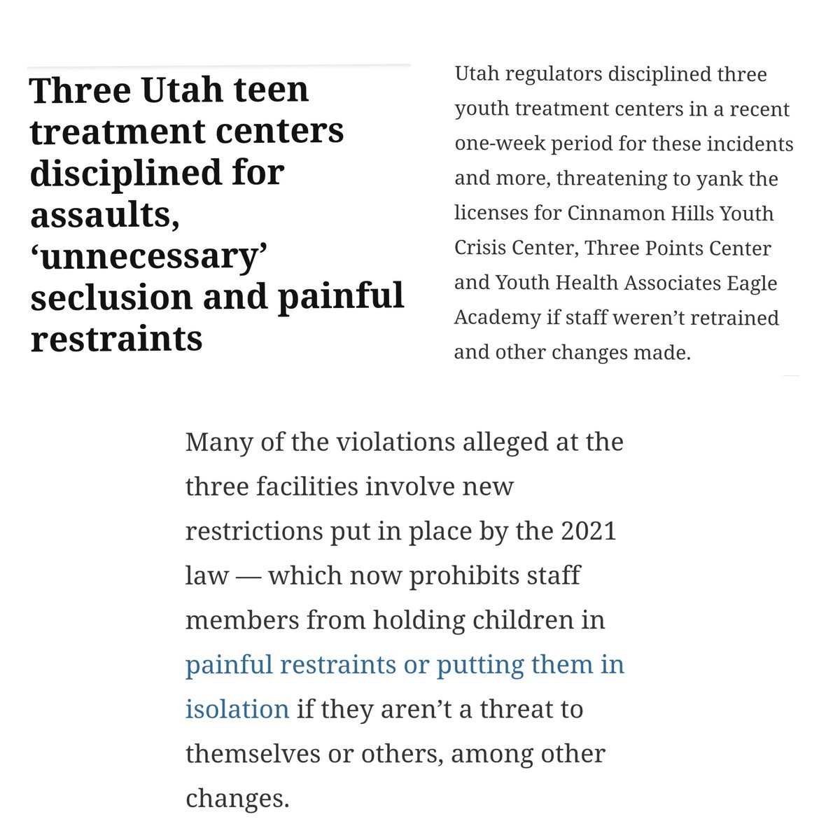 Violetmarisa30's tweet photo. #CinnamonHills #ThreePoints and #EagleAcademy are still subjecting children to #Seculsion and #Restraints.Kids are not safe in these institutions. #ShutThemDown @unsilenced_now https://t.co/M7WGn7rifT