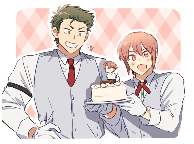 友達の誕生日だったから二遊間描いてた 