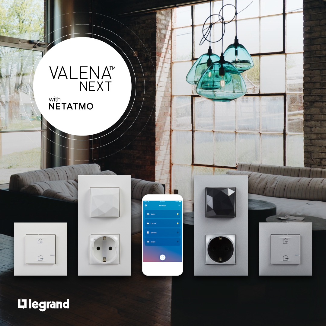 LegrandGroupES's tweet photo. Pásate al #hogarconectado de #Legrand con Valena Next with Netatmo, aumenta el #confort y el #bienestar y reduce tu consumo de energía. 
➡️https://t.co/mBzcs0yNSF
#valenanextwithnetatmo #innovación #ahorroenergético #sostenibilidad #greenwellbeing #legrandimprovinglives https://t.co/9Vc7KuB7Gm