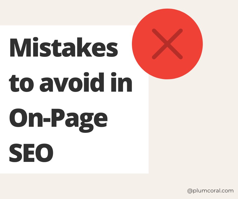 Plumcoraltech's tweet image. Increase your website&apos;s organic traffic by avoiding these on-page SEO mistakes.

Click here to learn more about these mistakes.

Link: zcu.io/vFkq  

#onpageseo #seomistakes #blackhattechniques #seo #seocontent #seotechniques #organictraffic #websitedevelopment