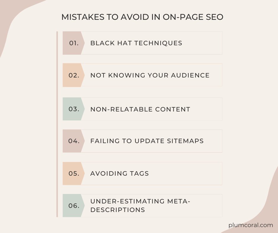 Plumcoraltech's tweet image. Increase your website&apos;s organic traffic by avoiding these on-page SEO mistakes.

Click here to learn more about these mistakes.

Link: zcu.io/vFkq  

#onpageseo #seomistakes #blackhattechniques #seo #seocontent #seotechniques #organictraffic #websitedevelopment