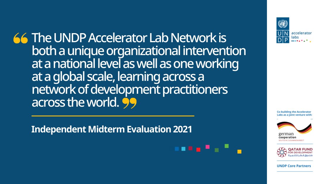 UNDPAccLabs's tweet photo. What’s on our horizon? 

An independent evaluation shares: @UNDPAccLabs’ continuous exploration &amp; experimentation can lead to greater capacity for organizational learning &amp; stakeholder engagement. 

Here's how we do it in practice👇
https://t.co/GDcxoXsL4k 
@BMZ_Bund @qatar_fund https://t.co/5BBTFWrw5c