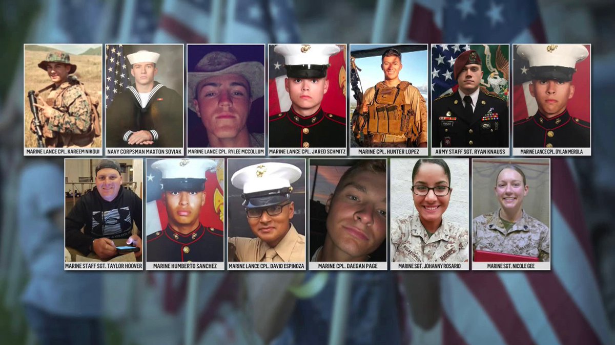 One year ago today, 13 American HEROES were killed in Afghanistan. 

We will NEVER FORGET their service and sacrifice. 

🇺🇸🇺🇸🇺🇸
