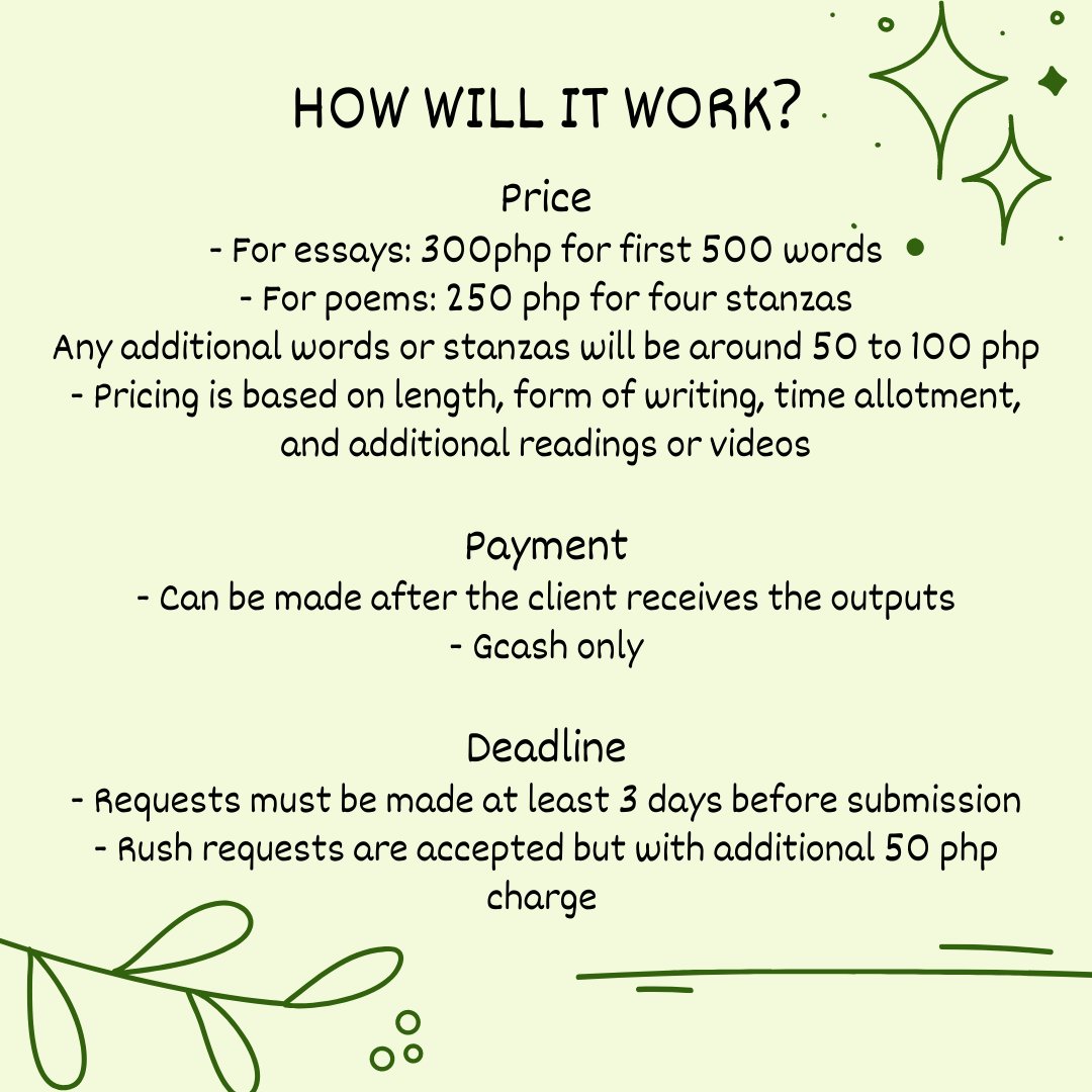 antenicole23's tweet photo. Hi loves!🌻

I will be opening my writing commissions again✨

A retweet is greatly appreciated💖

You may also share it with your friends outside Twitter hehe

Do not hesitate to send me a DM for questions📩

Thank you and keep safe y'all🤗 https://t.co/Vt16Roau33