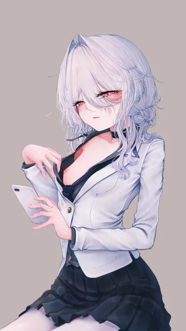 進捗です、あとは背景と胸元の違う角度のアップも描きたいですね高解像度  