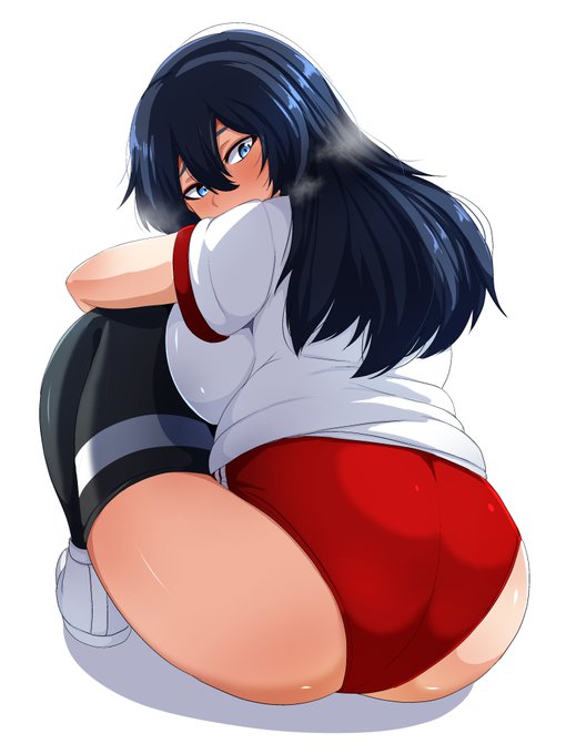 今作のヒロイン「牛沢さん」
作中のブルマの色を紺か朱色にするか最後まで悩んだけど
牛沢さんカラーの紺色にしました。
画像はボツになった朱色供養。 