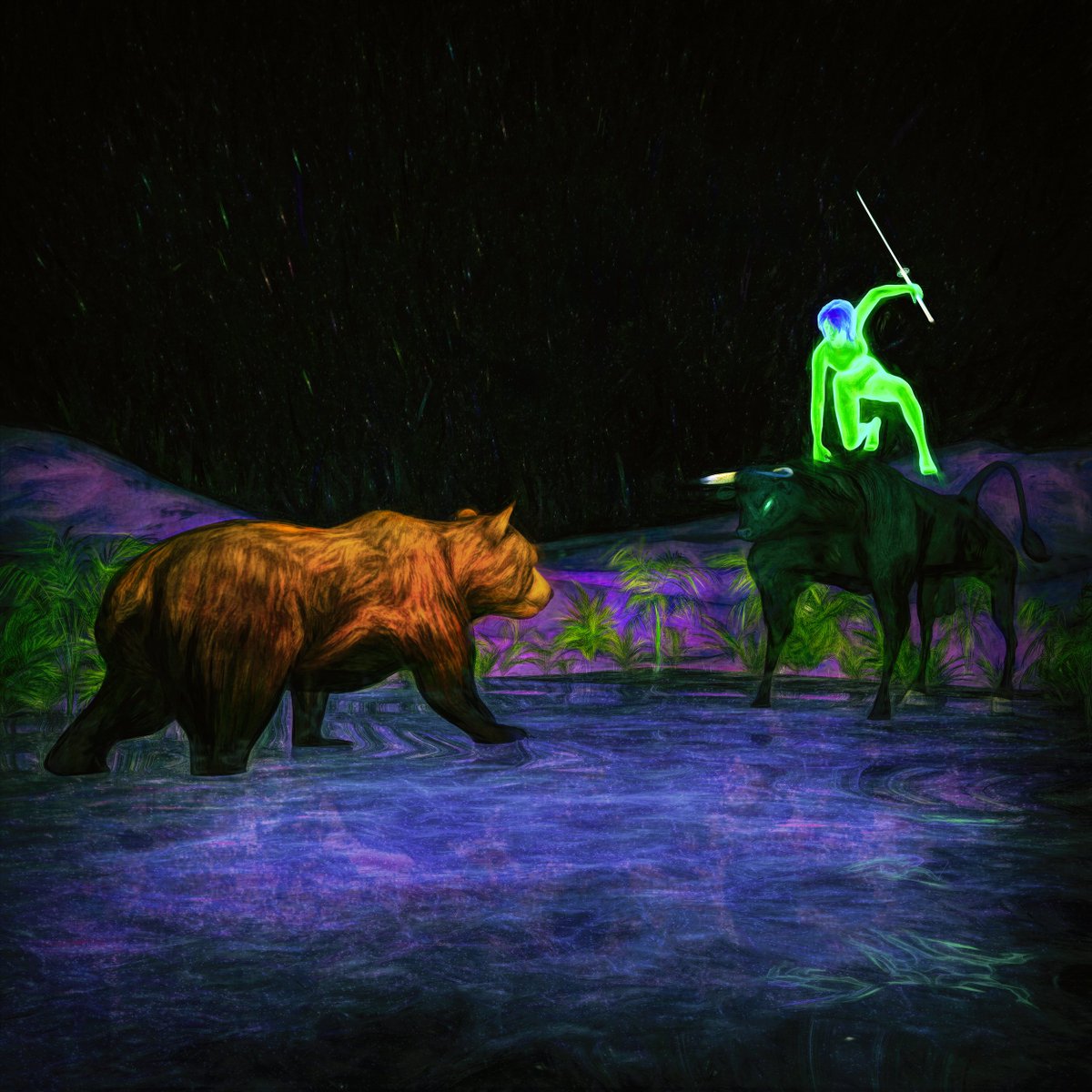 APEVEGA's tweet photo. A bearish challenger approaches 🐂🛸😂 https://t.co/sKfQQJGwNV