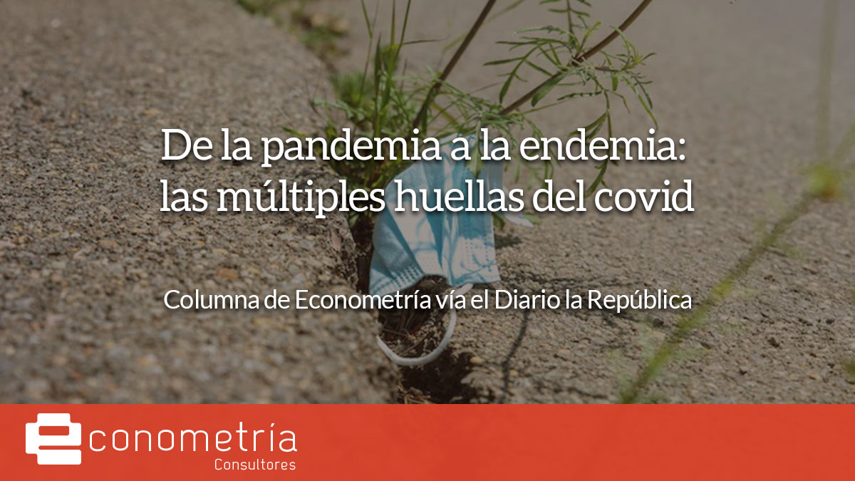econometria_sas's tweet photo. Buenos días, invitados a leer la más reciente #Columna, "De la pandemia a la endemia: las múltiples huellas del covid". Escrita por Manuela Mejía y Mateo Echeverry de @econometria_sa, para el diario @larepublica_co. 
🔗https://t.co/bLMdLV1pDt https://t.co/CZSpA0UYXY