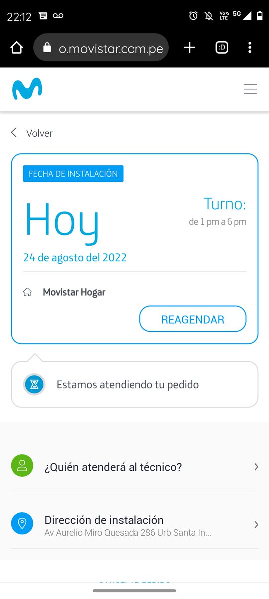 lizbethcita's tweet photo. Sigo esperando que @MovistarPeru me instale el servicio. Es el único operador que trabaja en mi edificio. Ya estamos 26 de agosto y dijeron que venían el 24. https://t.co/Bw7zRRa92Y
