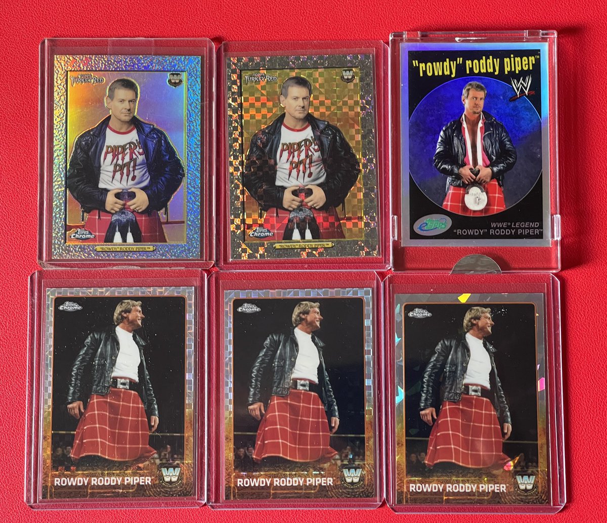 waxpackman83's tweet photo. Some of my “Rowdy” collection…#wrestlingcards #rowdypiper #toppschrome https://t.co/4u5faqKeoF