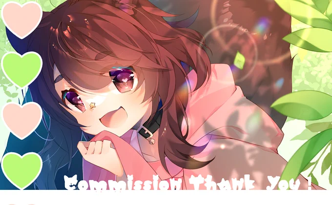 Skeb納品してました!可愛らしいピンクなたぬきさん!リクエストありがとうございました 