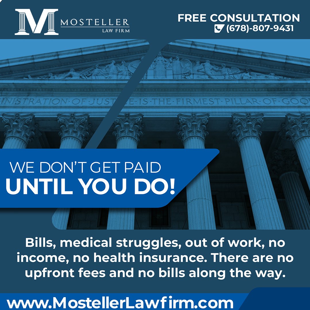 Mostellerlaw's tweet photo. When you are in need of representation and guidance, paying ahead of time is tough,  if not impossible! That's why we won't charge upfront fees or bills along the way. Schedule your free consultation today! https://t.co/uoFlZLh1dS

#wefightforyou 
#mostellerlawfirm https://t.co/a2zQmUr9sq