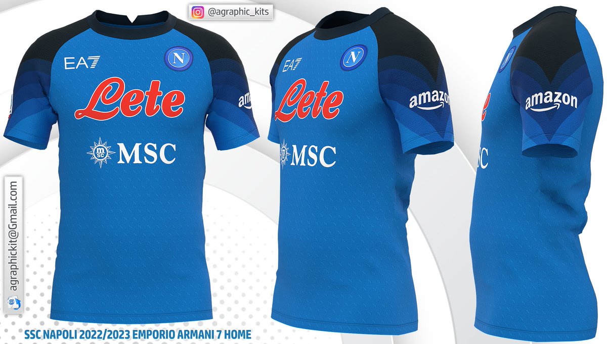 AGraphic_Design's tweet photo. Design Recreated #SSCNapoli  Home Match Shirts 22/23 #EA7 
#ForzaNapoliSempre #SerieA https://t.co/JzoOtm8RcX