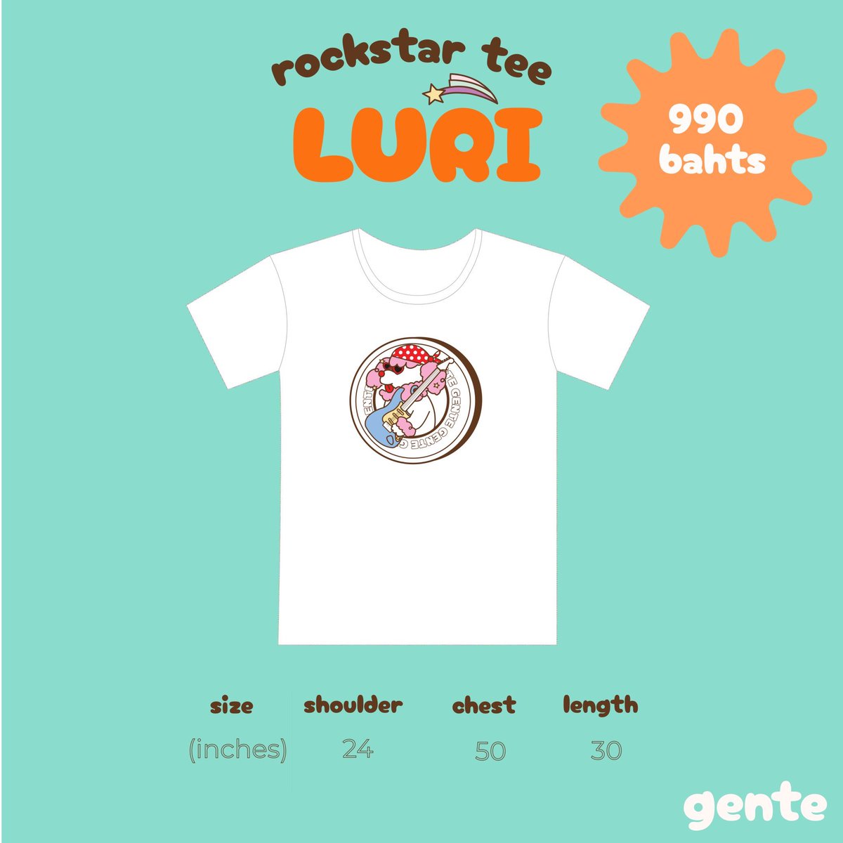 Available now on Line@ !

Ready to ship 

Rockstar Tee 'LURI'

Price : 990 thb. 

💌 order via line shop only. International fans can pay via wise.