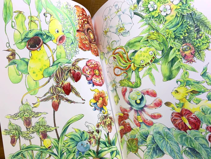 悔しいので今回の新刊だった花図鑑三です…色ちょっと淡めですが代わりに細部は今までより綺麗にデータ仕上げれました。見てほしかったな〜!! 
