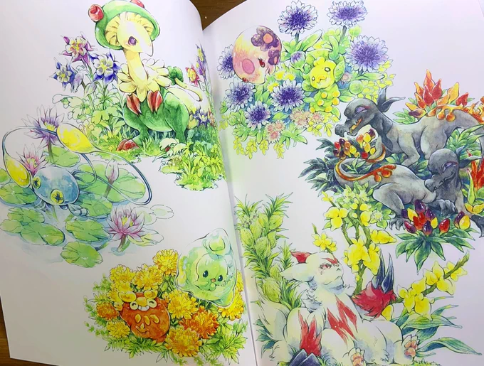 悔しいので今回の新刊だった花図鑑三です…色ちょっと淡めですが代わりに細部は今までより綺麗にデータ仕上げれました。見てほしかったな〜!! 